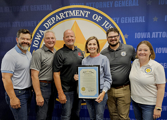 Gov. Reynolds joined the IUC, AG Bird, and excavation industry stakeholders to proclaim 811 Day in Iowa at the Iowa State Fair